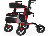 Walkers for Seniors, Rollator Walker with Seat, 350 lb Weight Capacity, 18" Big Seat, 8" All-Terrain W3952P384273