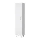 Stephan 1-Door 4-Shelf Tall Storage Cabinet White B062103268