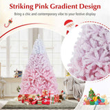 7ft Flocked Christmas Tree - 1264 Branch Tips, Fireproof PVC, 3-Section Assembly, 20" 05926505