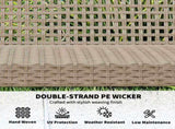 3-Seat Wicker Outdoor Couch Patio Sofa 26098809