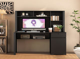 Computer Desk with Hutch & Bookshelf,Wood Executive Desk Teens Student Desk Writing Laptop Home W1321P289999