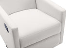 ZUN Modern Upholstered Rocker Nursery Chair Plush Seating Glider Swivel Recliner Chair, Beige PP297876AAA