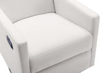 ZUN Modern Upholstered Rocker Nursery Chair Plush Seating Glider Swivel Recliner Chair, Beige PP297876AAA