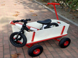 Wooden carriage four-wheel design, Load-bearing capacity 260LBS,Children's outdoor stroller, W227P379504