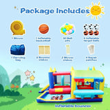 7 in 1 Inflatable Bounce House, Bouncy House with Ball Pit for Kids Indoor Outdoor Party Family Fun, W1677109362