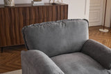 Single Chair 38 Inch Oversized Reading Chair Comfortable Cushioned Lounge Armchair Soft Chenille W1829P265024