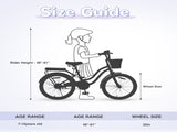 Multiple Colors,Girls Bike with Basket for 7-10 Years Old Kids,20 inch wheel ,No Training Wheels W1019P326440
