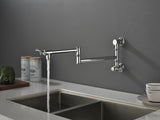 Wall mounted Filler Faucet, Modern Brass Filler Two-Attachment Wall Mount Folding Kitchen 66221013