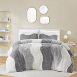 Twin/Twin XL Ombre Shaggy Faux Fur Comforter Set B035P148298