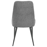 Grey and Gunmetal Side Chair B062P153680
