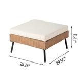 2pcs armless sofa 2pcs corner sofa 2pcs footstool iron legs yellow white cushions woven 81753170