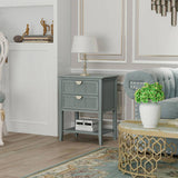 2 Drawer Side table,American style, End table,Suitable for bedroom, living room, study W68882620