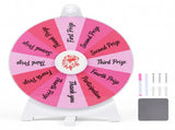 14-Slot Customizable Spinning Prize Wheel with Foldable Stand, Rewritable Tabletop Fortune Wheel 93206740