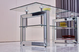 W 39.4" X D 19.7 " X H 17.7" Transparent tempered glass coffee table, coffee table 05193550