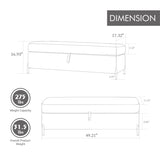 49.21"Wide Velvet Storage Soft Bench for Living Room, Entryway and Bedroom. Green W3118P272643