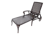 Aluminium Cast lounge chair 1pcs brown W640P292967