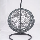 Cat Swing Bed with Stand & Cushion, Cat Egg Chair with Rattan Wicker Appearance, Indoor Hanging 66932543
