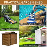 Steel Storage Shed Garden Tool house 7' x 4' White-AS 11434017