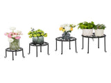 4 Round Ironwork Plant Racks With 4-1 Black Paint Prints 62508492