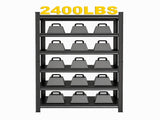 6-Tier Metal Storage Rack, 82"H Garage Shelving, Adjustable Shelves & Reinforced Double-Layer 41068774