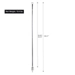 ZUN Set of 6 RC String Light Pole, 9 FT Lighting Stand with Horn Shape Hooks, LED Solar Bulbs for W2181P152206