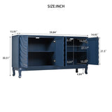 Elegant Sideboard Featuring Sophisticated Wavy Pattern Doors with Arched Groove Design in a Stylish W2696P245317