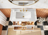Fully Assembled 36'' White Freestanding Single Sink Bathroom Vanity with 2 Handle Sets and W1826P439634