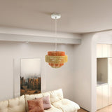 Dorset Pendant Lamp - White and Natural/Terracotta B183P301070