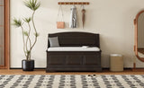 TREXM Shoe Bench, Retro Shoe Bench with Safe Soft-Close Devices, Chest with Hidden N715P198568L