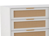 43.31"6-Drawers Rattan Storage Cabinet Rattan Drawer,for Bedroom,Living Room,White W757P234587