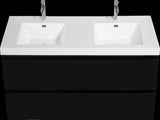 72" Floating Bathroom Vanity with Sink, Modern Wall-Mounted Bathroom Storage Vanity Cabinet with 2 W1573P152693