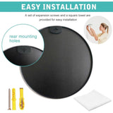 36 Inch Black Metal Framed Round Bathrrom Mirror for Wall. W2203P303274