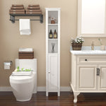 ZUN 66.92" Tall Bathroom Storage Cabinet with Adjustable Shelves,Slim 1 Doors Freestanding Cabinet with W808P174804