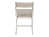 Modern Farmhouse Counter Height Chairs Set of 2 Antique White Finish Upholstered Seat Back Dining B011P416552