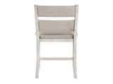 Modern Farmhouse Counter Height Chairs Set of 2 Antique White Finish Upholstered Seat Back Dining B011P416552