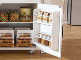 74.8" Kitchen Island Extendable Dining Table & Power Outlet - Rolling Storage Cart on Wheels 37564725