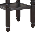 ZUN Brown and Black White Finish 1pc Dining Table with Display Shelf Transitional Style Furniture B01155792