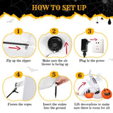 11.8 FT Halloween Inflatables Ghost Spider Pumpkin Outdoor Decorations, Scary Halloween Giant Blow 43233787