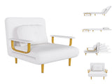 Folding Sofa Bed 3-in-1 Convertible Chair - 5-Position Adjustable Backrest with Pillow, Space-Saving 68316807