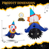 3.3 FT Halloween Inflatable Clown Broke Out from Window Outdoor Decorations, Scary Blow up Decor 88225003