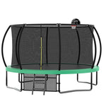 ZUN 12FT Recreational Kids Trampoline with Safety Enclosure Net & Ladder, Outdoor Recreational W1163P164306