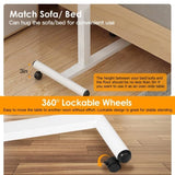 Mobile Standing Desk, Height Adjustable Rolling Laptop Table, 90 Tiltable Overbed Bedside Table, 27900793