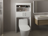 Over The Toilet Cabinet 63" H, Two Shelves, Double Door B097P296806