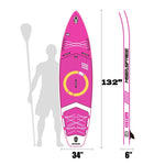 ZUN Inflatable Stand Up Paddle Board 11'x34"x6" With Accessories W144081499