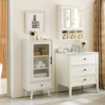 ZUN Modern Bathroom Storage Cabinet & Floor Standing cabinet with Glass Door with Double Adjustable W1801109143