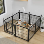 ZUN Dog Playpen 8 Panels 24" Height Heavy Duty Dog Fence Puppy Pen for Large Medium Small Dogs Indoor 31752527