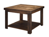 24 inch Side Table, No Assembly Required, Whiskey Finish B108P160190