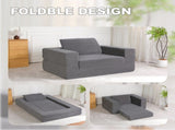 Compression Human Dog Sofa Bed for Adult & Pets,Modern Floor Couch With Pillow for Living Room 25363961