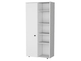 White 1-Door Multistorage Kitchen Pantry B062P175071