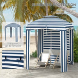 Outdoor Umbrella-Blue White 84736791